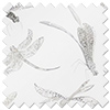 Dragonflies, Soft White - Motorised Roman Blind